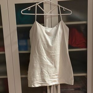 Lululemon Flow Y Tank Luon Hip Length SZ 8 White Like NEW ❤️❤️❤️